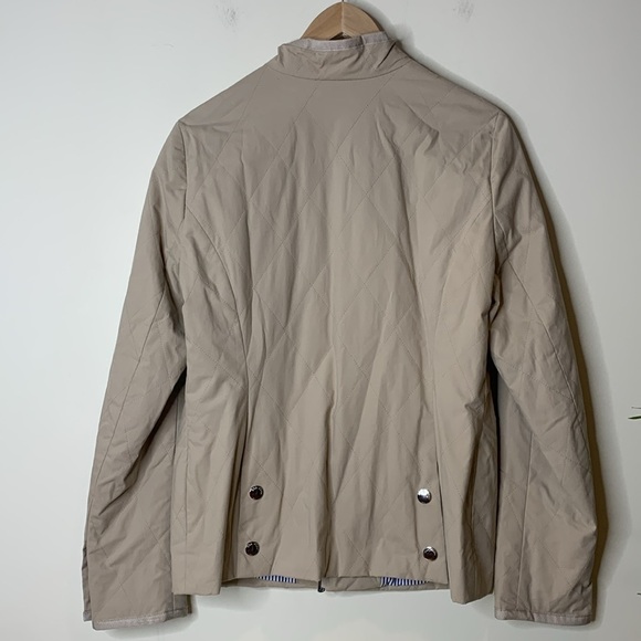Brooks Brothers | Tan Khaki Diamond Stitch Quilted Double Zipper Jacket 6 - Picture 9 of 15